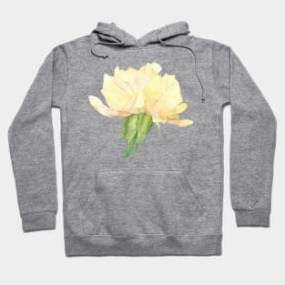 Yellow Rose, watercolor painting Hoodie